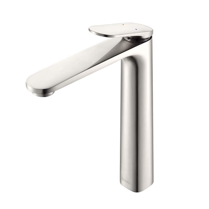 Ruvati Este Single Handle Stacked Vessel Bathroom Faucet in Brushed Nickel - RVF5136BN - 7'6" x 9'6"