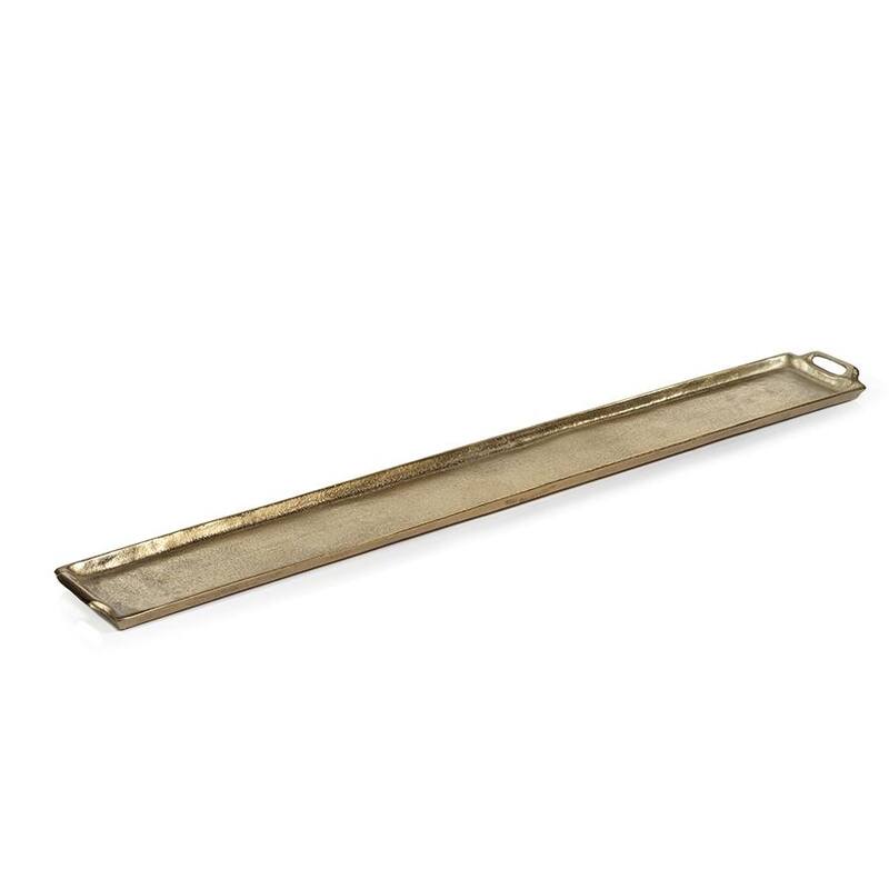 40" Khanya Rectangular Dark Gold Aluminum Tray - 40"