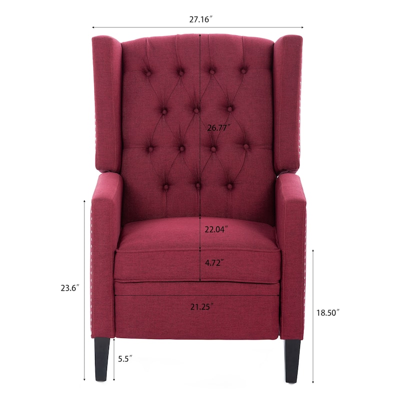 27" Wide Manual Wing Chair Recliner