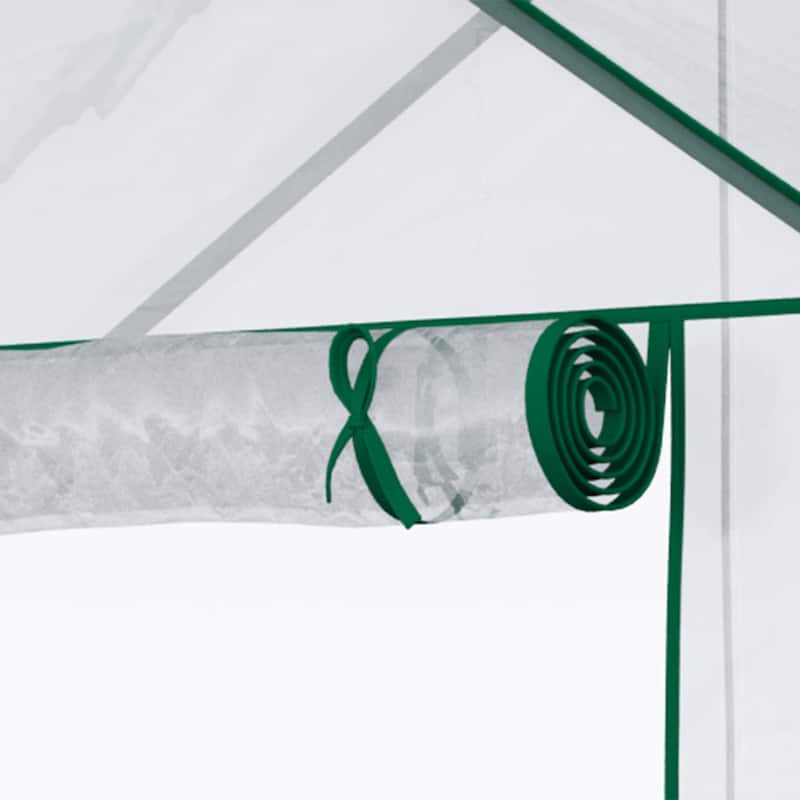 Mini Greenhouse, Walk-in Greenhouse with 4 Shelves, Door
