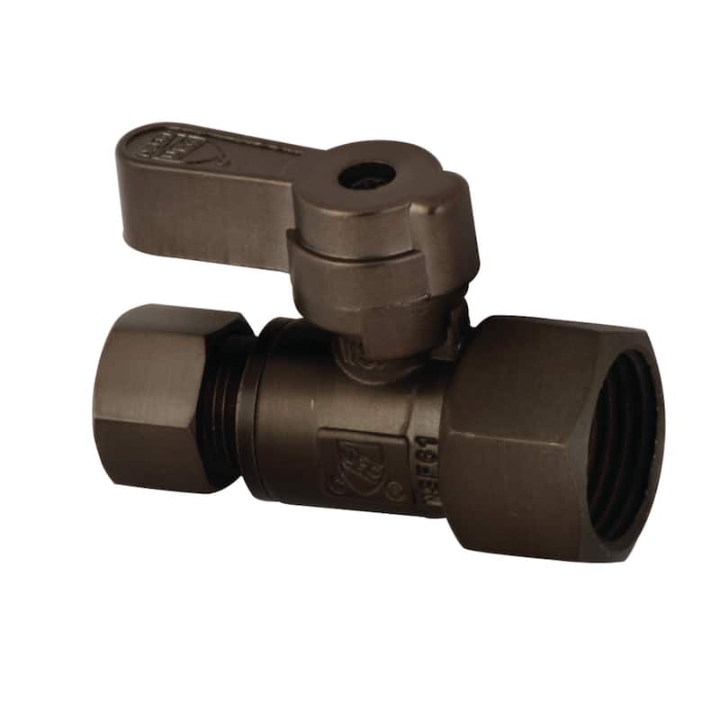 1/2" FIP X 3/8" OD Comp Straight Stop Valve