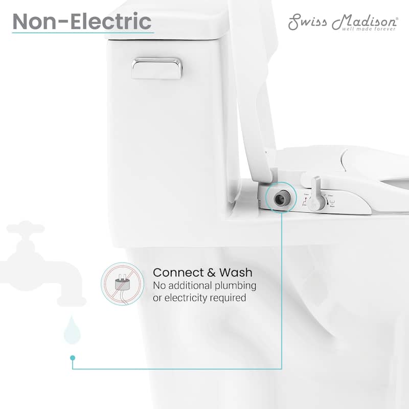 Montmartre Non-Electric Smart Toilet Seat Bidet - 14.96" x 21.26" 3.74"