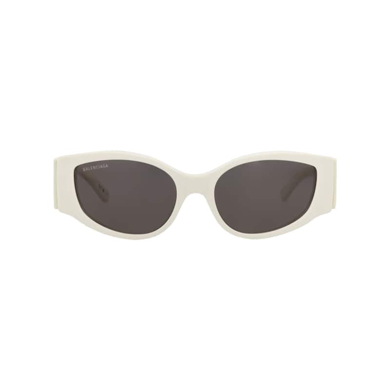 Balenciaga Cat Eye-Frame Recycled Acetate Sunglasses - White White Grey - White - Grey Lens