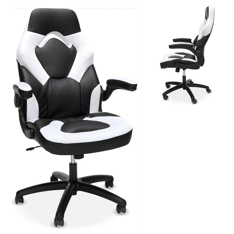 RESPAWN 3085 Ergonomic Gaming Chair, High Back PC Computer Desk Office Chair, Flip-up Arms - White