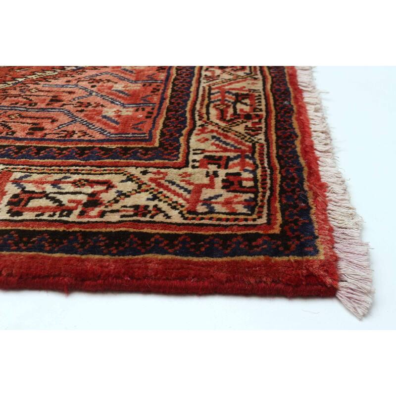 ECARPETGALLERY Hand-knotted Andelz Red Wool Rug - 3'8 x 5'4