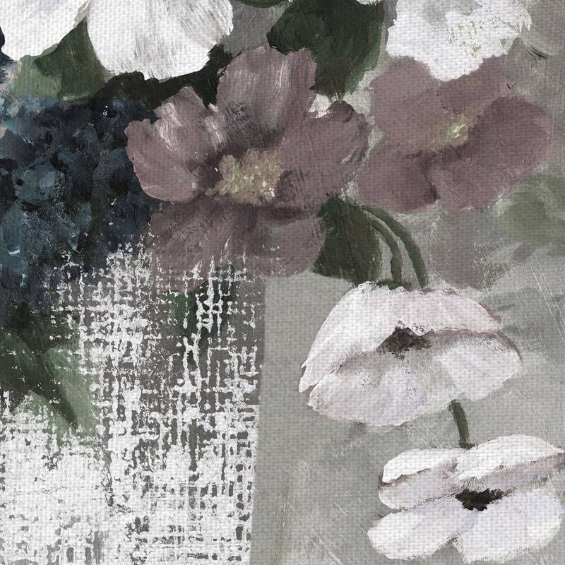 Linen Bouquet 1 Light Square REV by Nan Canvas Art Print