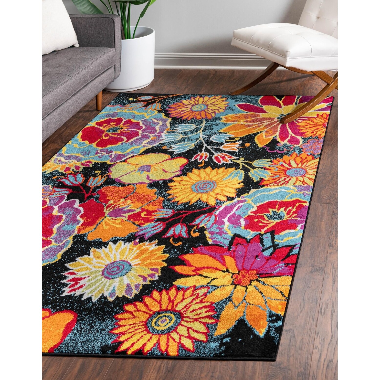 Country & Floral Noach Collection Area Rug - Overstock - 36794198