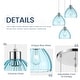 preview thumbnail 8 of 7, 3-Light Cluster Pendant Light, Pendant Light, Blue/Clear Glass