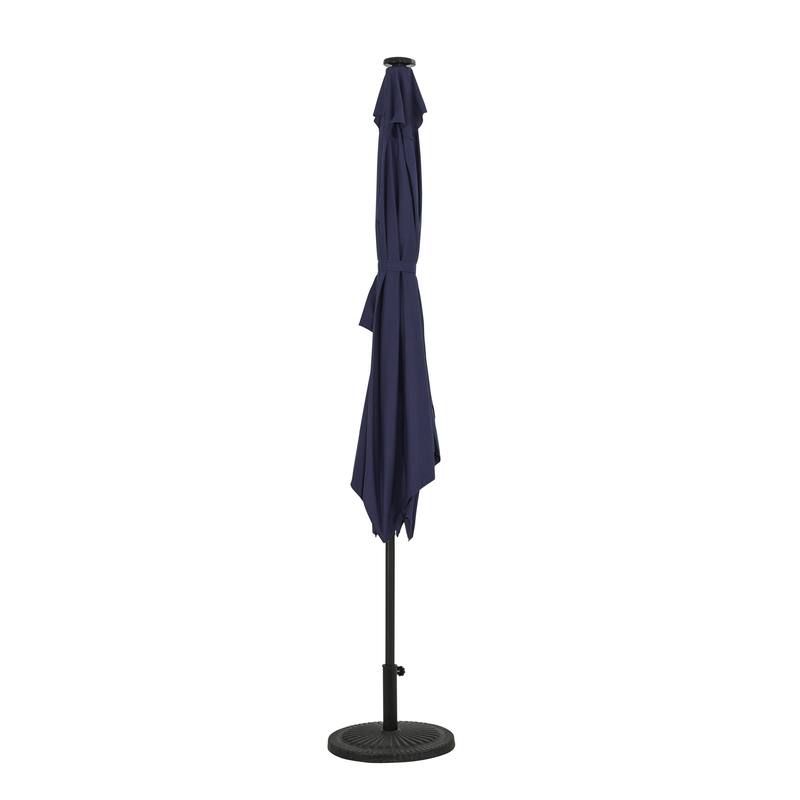 Island Umbrella Nassau 6.5-ft x 10-ft Rectangular Market Umbrella with LED Bulb Lights - Breez-Tex Canopy