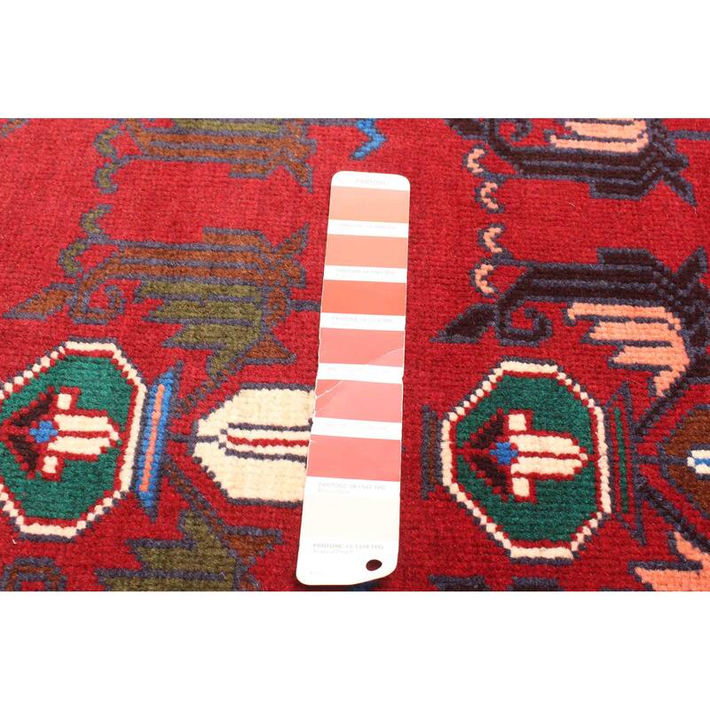 ECARPETGALLERY Hand-knotted Teimani Red Wool Rug - 2'9 x 4'10