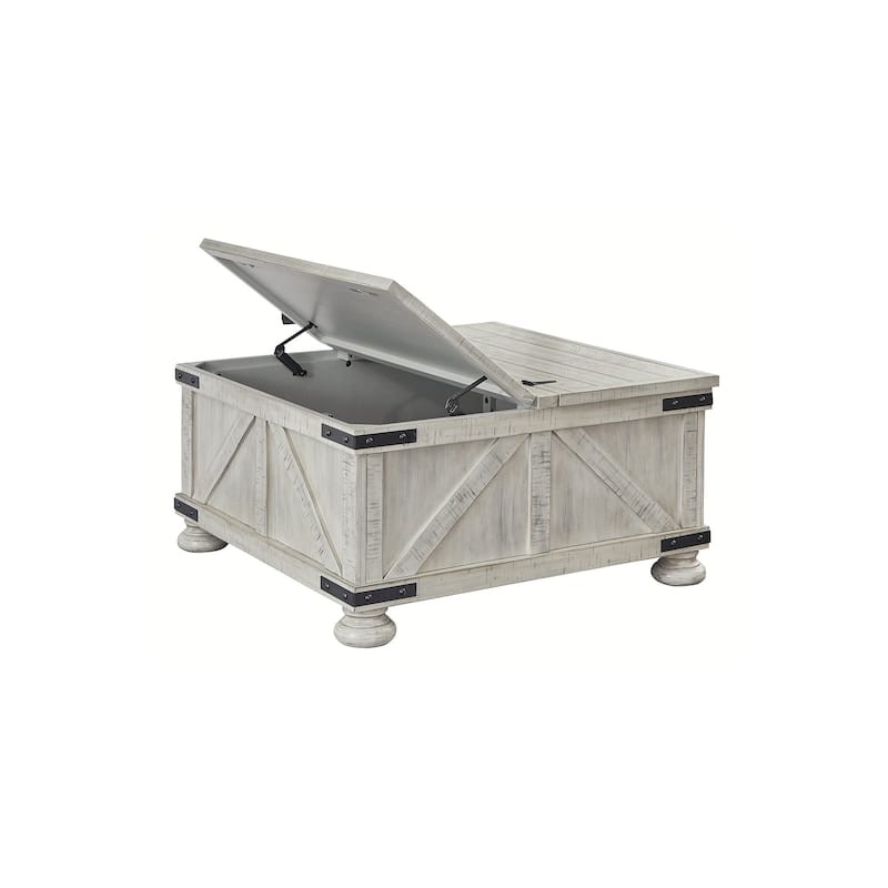Signature Design by Ashley  Carynhurst Cocktail Table with Storage - 36"W x 36"D x 18"H