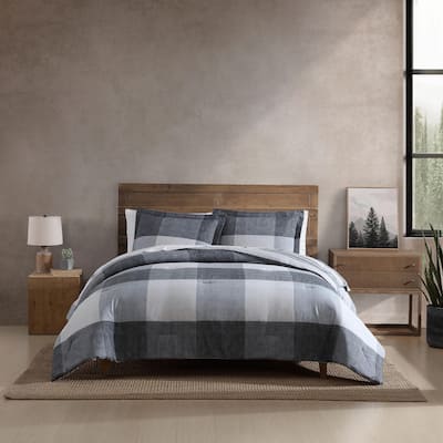 Eddie Bauer Plaid Printed Grey Bonus Bed Set