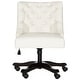preview thumbnail 1 of 5, Safavieh Soho Swivel Light Cream Desk Chair - 25.2" x 27.2" x 33.9"