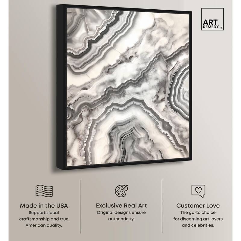 Silvered Sediment Canvas by Art Remedy