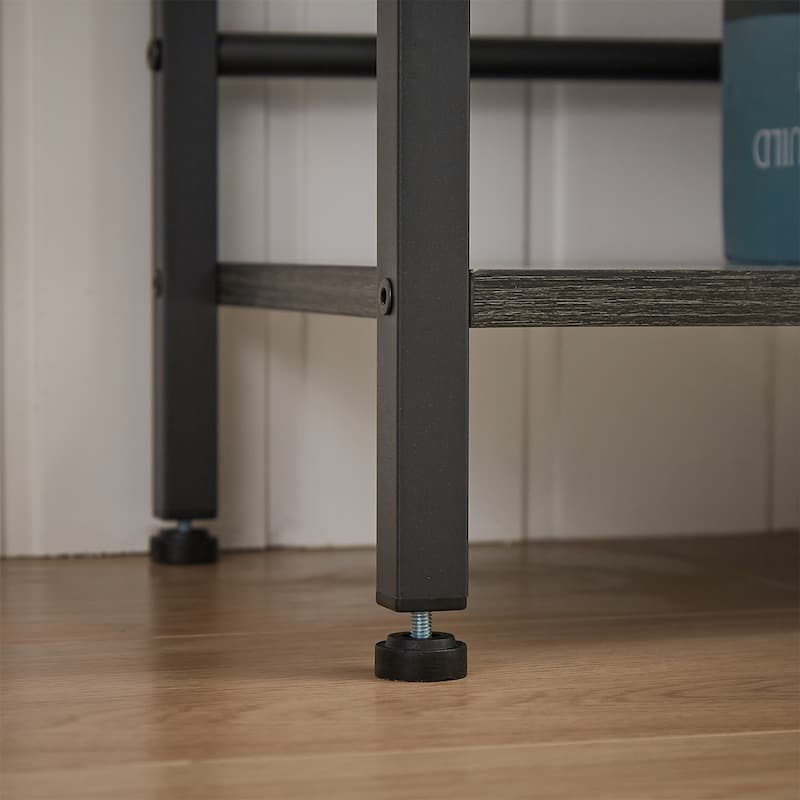 Triple Wide 5-shelf Bookshelves Industrial Retro Wooden Style Open Bookshelves