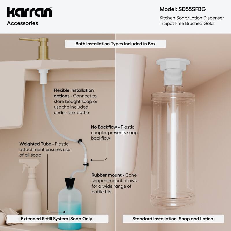 Karran SD55 Kitchen Soap/Lotion Dispenser