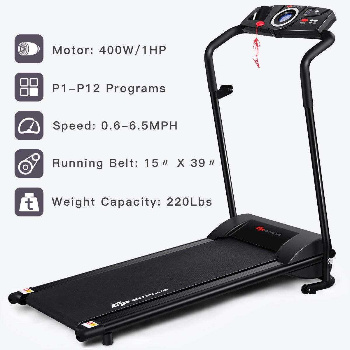 Shop Goplus 1hp Goplus Electric Treadmill Folding Motorized Power