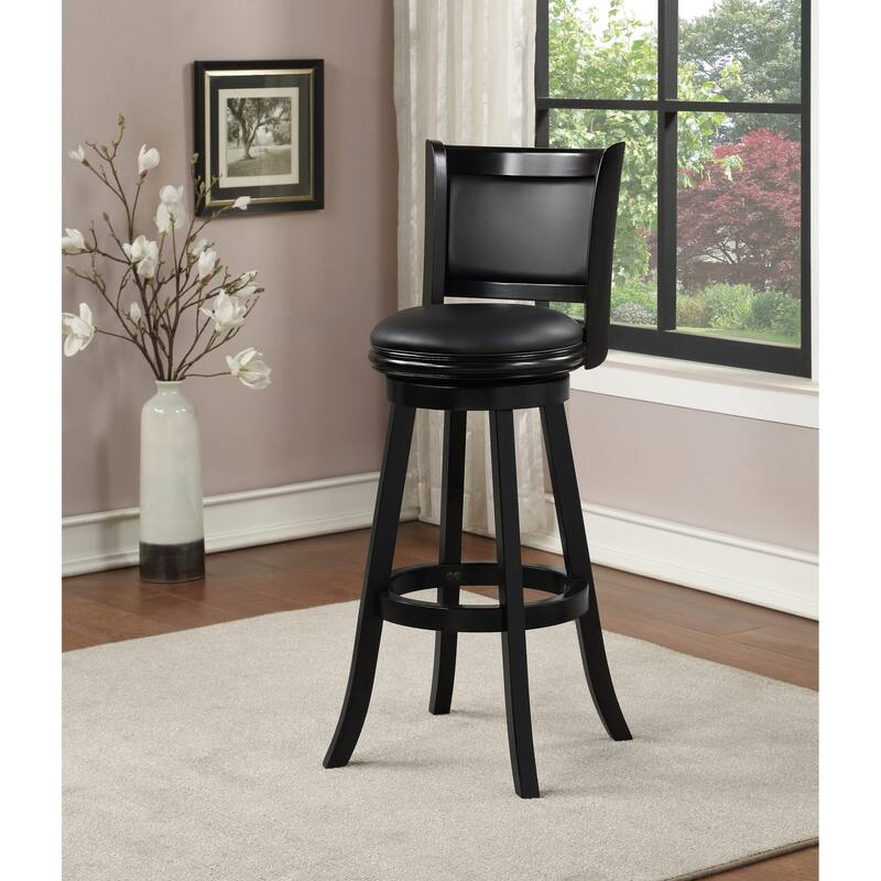 Augusta Wood Swivel Stool - Black - Extra Tall - Over 33 in.