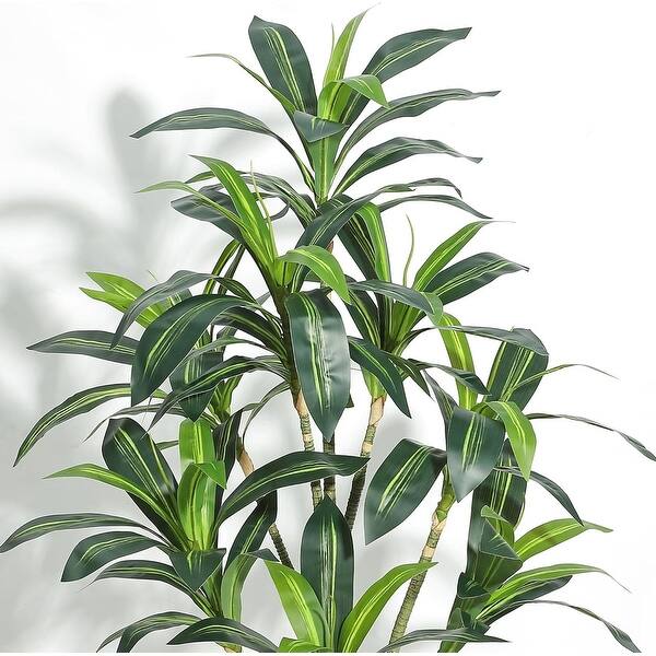 5.5FTArtificial Dracaena Tree Fake Plant,Yucca Floor Plant Tree-Pot - 5.5FT  - Bed Bath & Beyond - 42386273