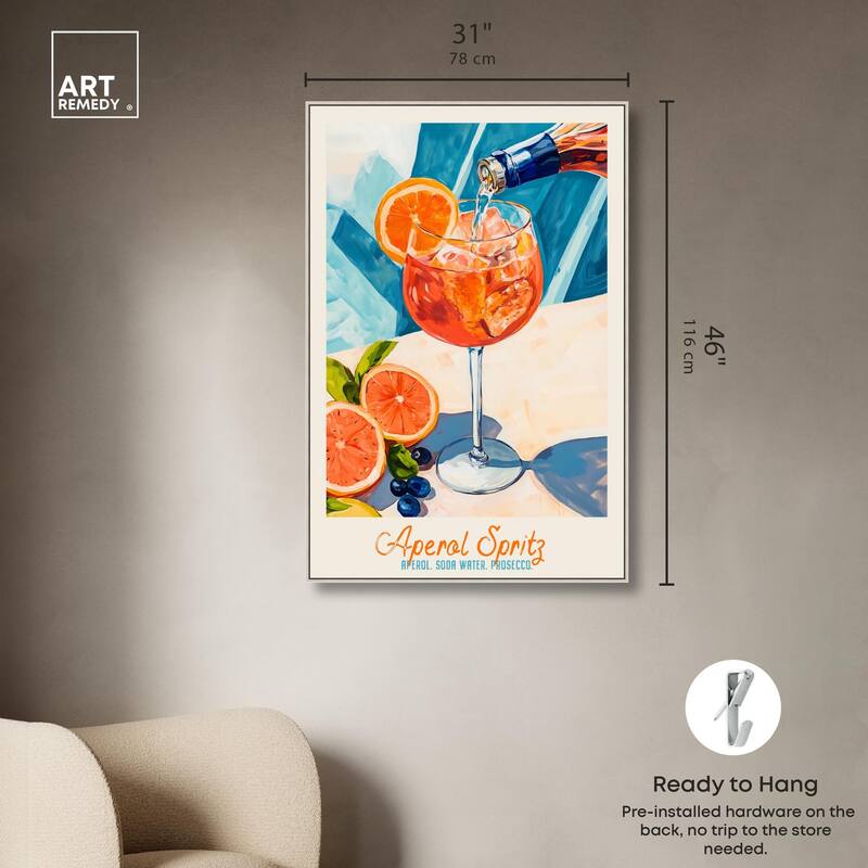 Aperol Spritz Recipe Poster Canvas by Art Remedy