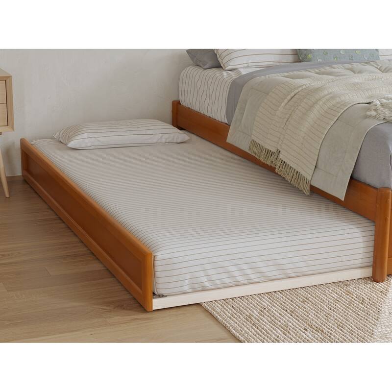 Barcelona Panel Platform Bed with Twin Trundle