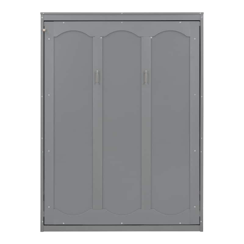 Full Smart Murphy Bed with 2-Tier Storage Cabinet