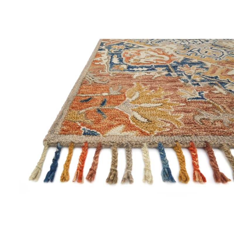 Alexander Home Sahara Rust Boho Hand-Hooked Wool Rug
