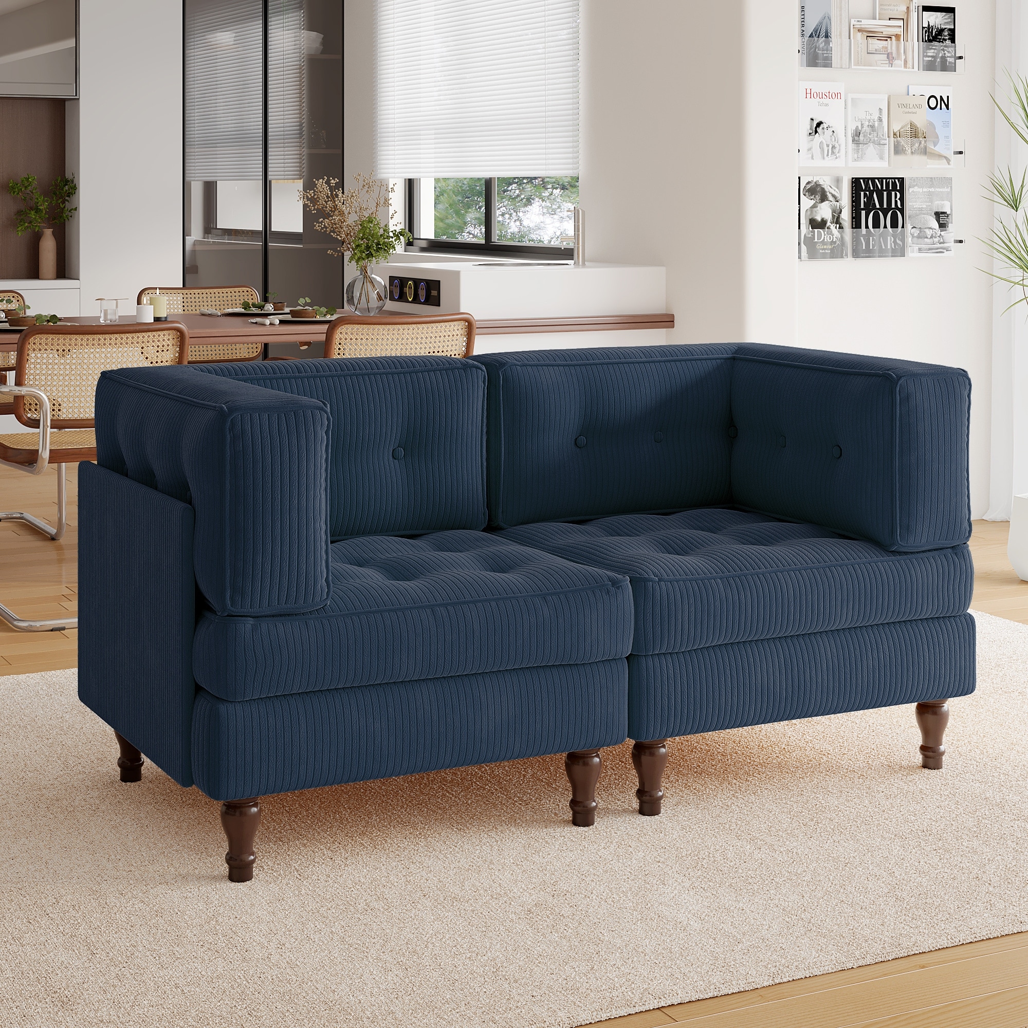 Madison Oversized Upholstered Corduroy Modular Sectional Sofa