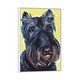 preview thumbnail 4 of 10, iCanvas "Expressive Schnauzer On Yellow" by Hippie Hound Studios Framed White - 26x18