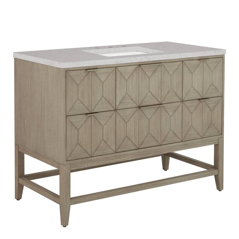 James Martin Vanities D100-V48-3EJP Emmeline 48" Single Basin Ash Wood