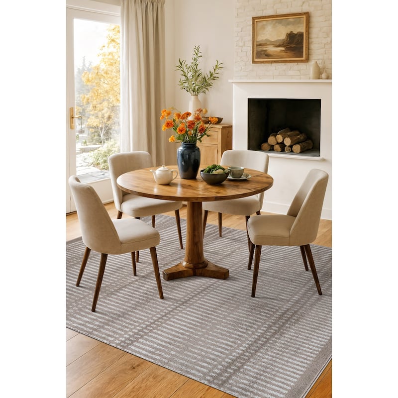Contemporary Minimalistic Stripe LInes Area Rug