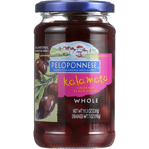 Peloponese Olives - Kalamata - Whole - 7 oz - case of 6