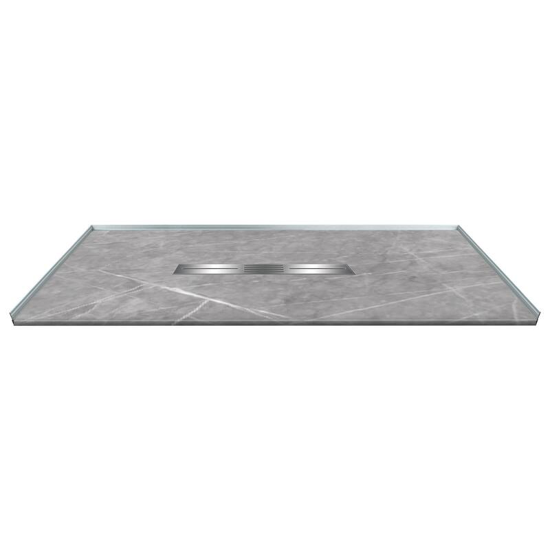 Transolid FZSP6042C 59-1/8" x 41-1/2" Rectangular Shower Base with - Ashy Grey