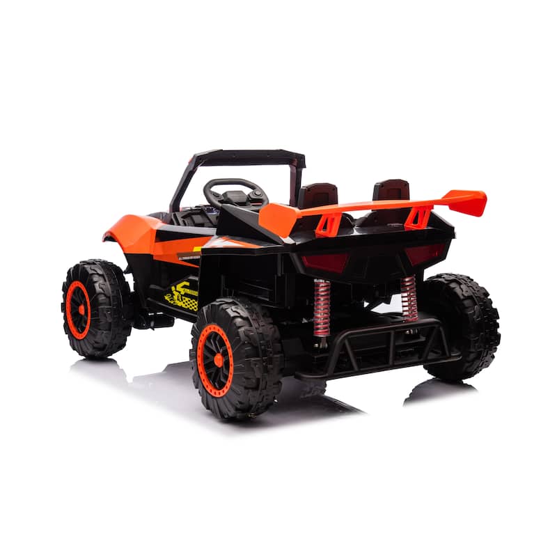 24V Kids Ride-On Car Electric Car with Police Lights, Toddler Vehicle Ride on Jeep with Parent Remote