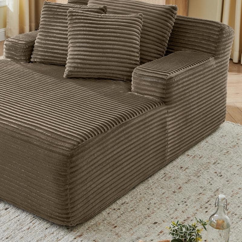 Velvet Lazy Lounge Chair, Fluffy Single Chair, No Assembly Required
