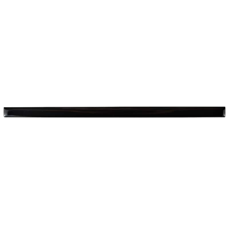 Merola Tile Nero 3/8" x 7-7/8" Ceramic Wall Trim - (1 Tile)