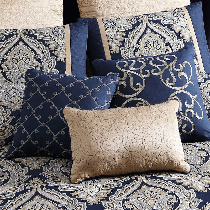 Riverbrook Home Barret Navy Microfiber Comforter Set