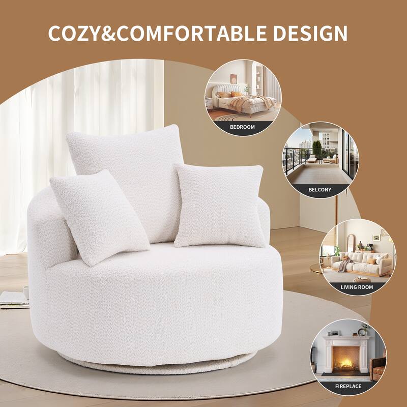 Single Seat Full Sponge Compression Swivel Chair Single Sofa