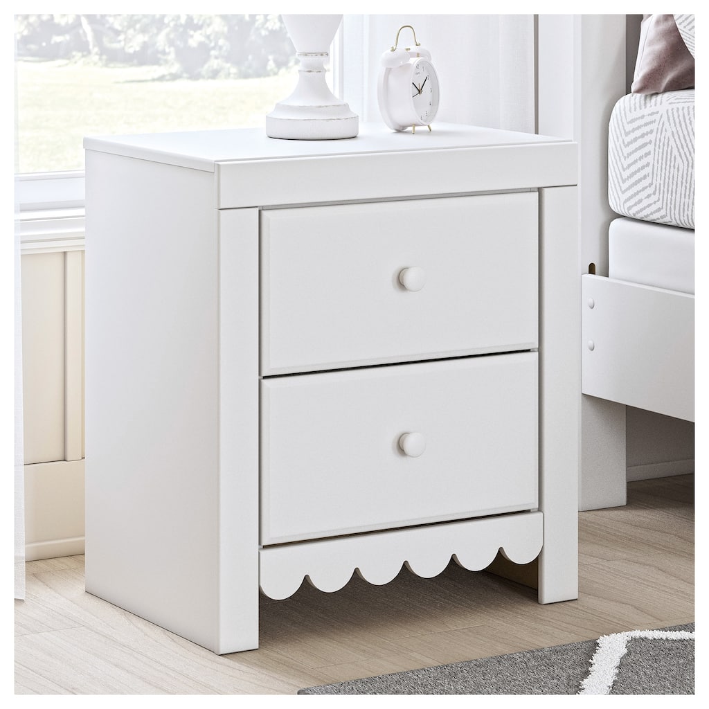 Signature Design by Ashley Mollviney White Nightstand