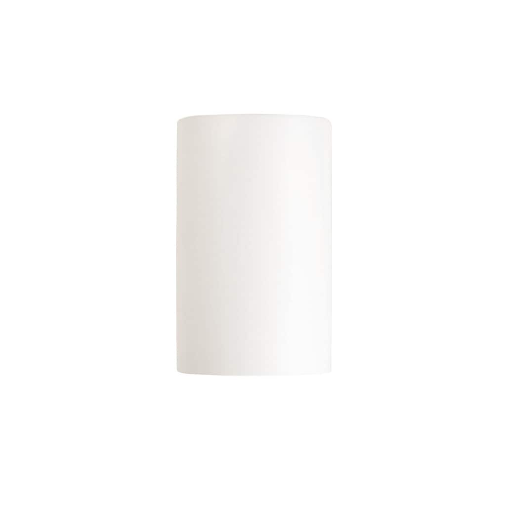 Justice Design Group Ambiance Small ADA Cylinder Matte White Open Top & Bottom Wall Sconce