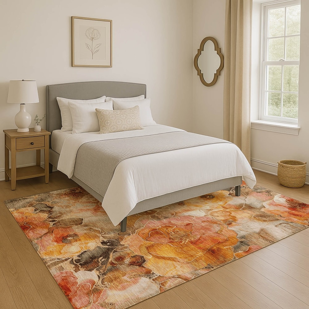 Premium Washable Super Soft Modern Floral Mayfield Rug