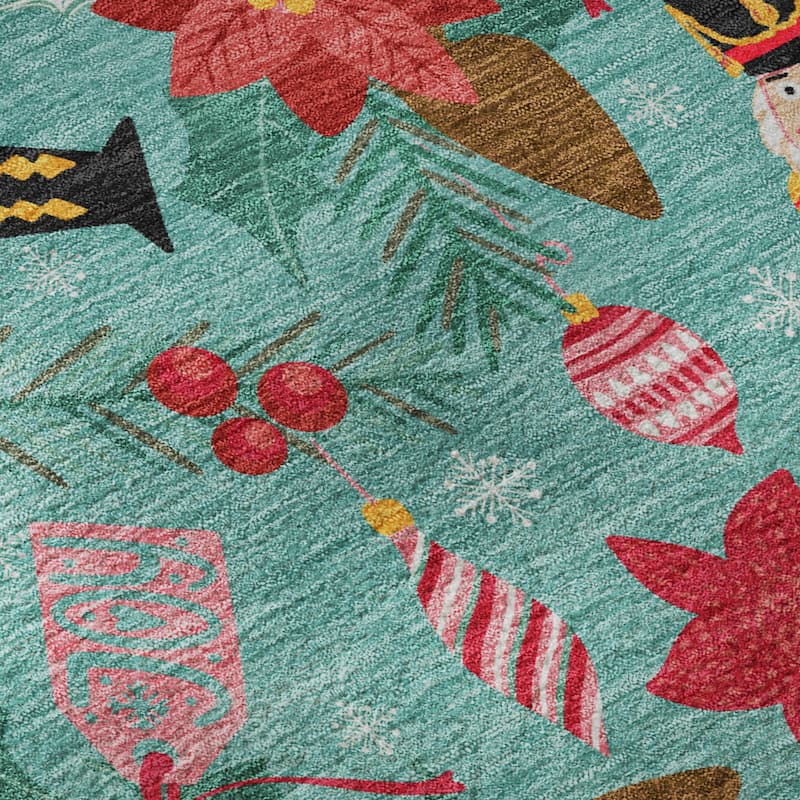 Premium Washable Super Soft Holiday Nutcracker Mayfield Rug