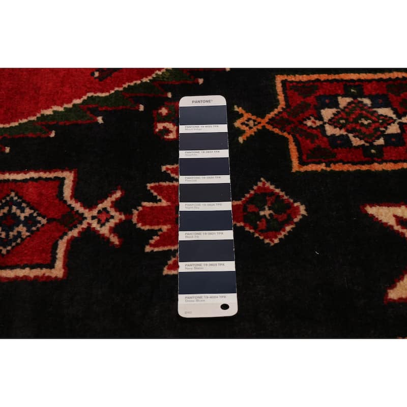 ECARPETGALLERY Hand-knotted Andelz Navy Wool Rug - 4'4 x 8'4