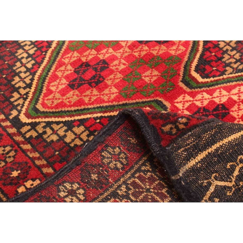 ECARPETGALLERY Hand-knotted Teimani Red Wool Rug - 2'8 x 4'11