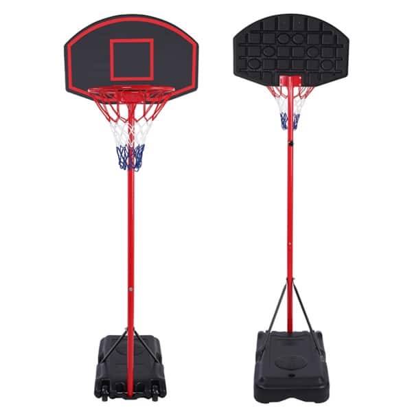 slide 1 of 1, Portable Removable Adjustable Teenager Basketball Rack Black & Red - 28.94 x 17.72 x 5.51 Black/Red