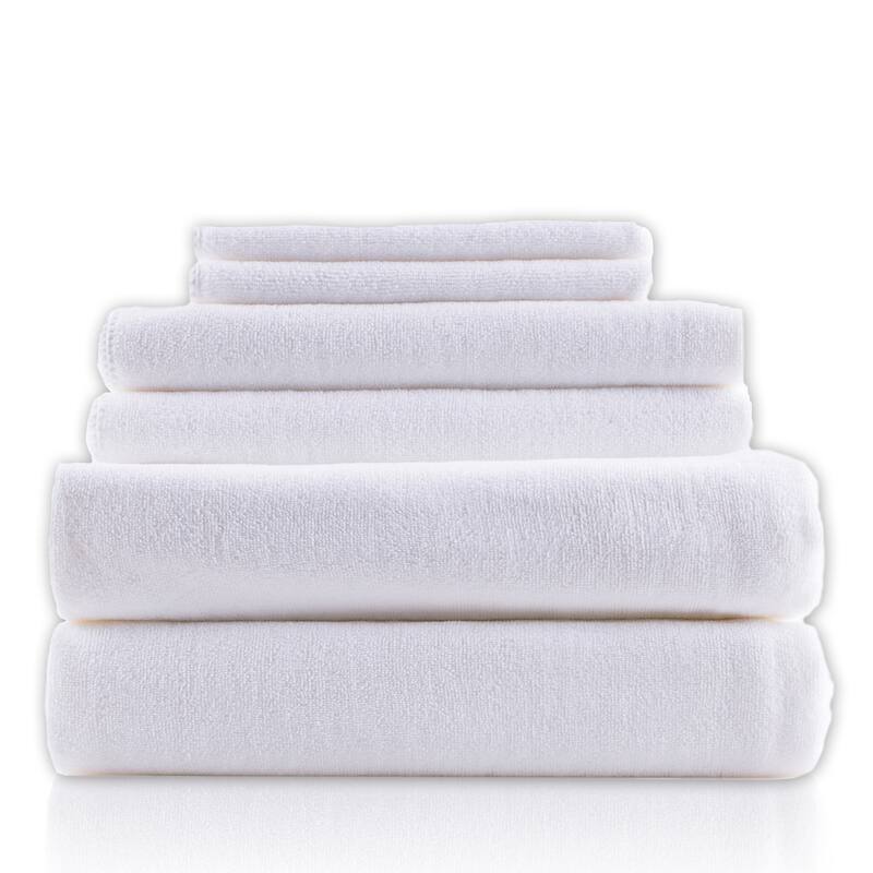 6-Piece Towel Set（2 bath towels + 2 hand towels+ 2 washcloths）