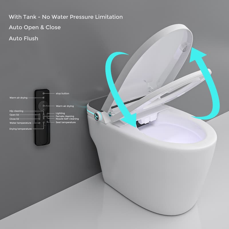 Yulika Elongated Smart Toilet Bidet Toilet