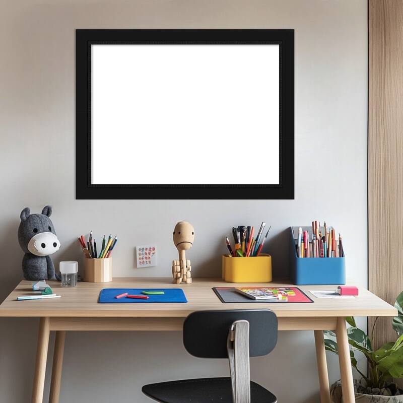 Amanti Art Avon Black Framed Dry Erase Magnetic Board
