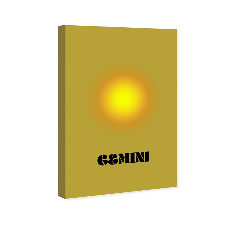 Wynwood Studio Canvas Spiritual and Religious Aura Gemini Yellow and Modern & Contemporary Wall Art Canvas Print