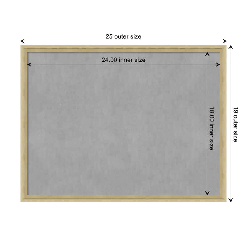 Amanti Art Lucie Champagne Framed Magnetic Board - Board Size 24x18